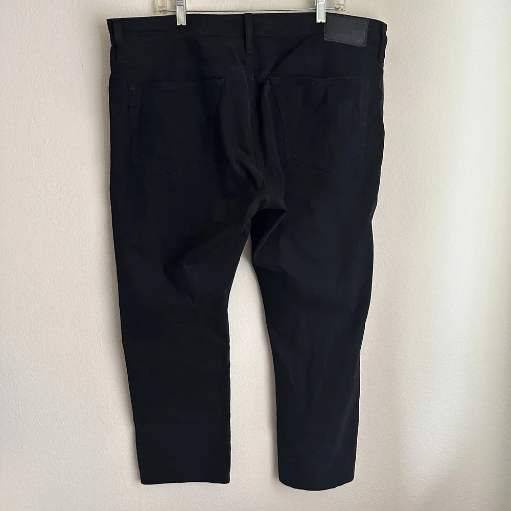 AG Adriano Goldschmied Everett Pants Mens 40‎ Black Slim Straight Italian Fabric